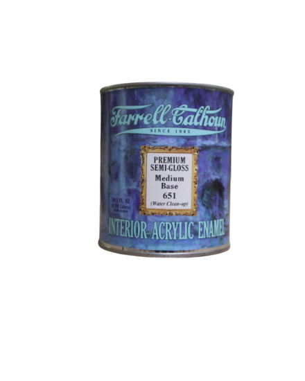 Picture of 651 Medium Base Interior 100% Acrylic Semi-Gloss Latex Enamel