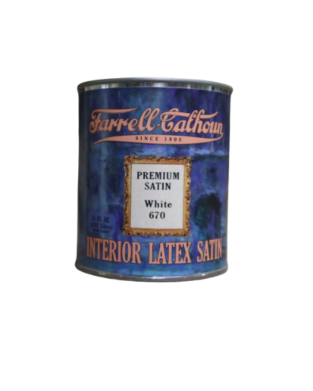Picture of 670 Interior Satin White Base 100% Acrylic Semi-Gloss Latex Enamel