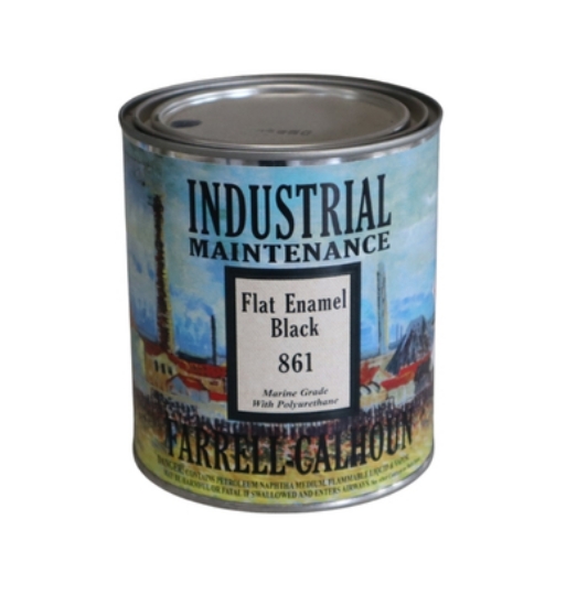 Picture of 861 Satin Black Wrought Iron Industrial Interior/Exterior Gloss Enamel