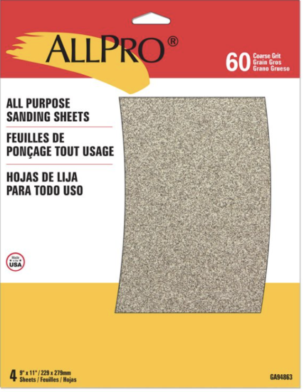 Picture of 60 GRIT SANDPAPER 4-PACK