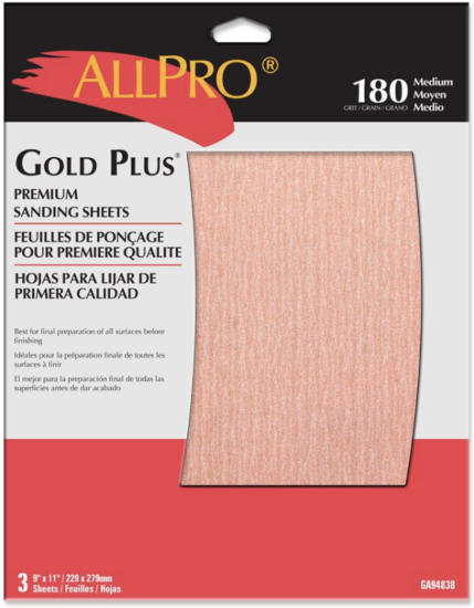 Picture of PREMIUM 180 SANDPAPER 3PK