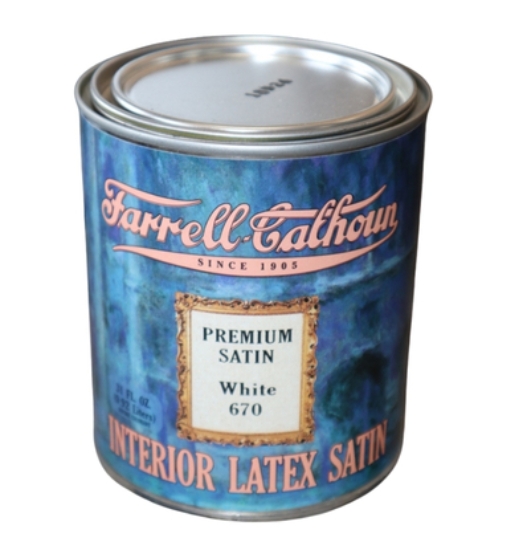 Picture of 670 Interior Satin White Base 100% Acrylic Semi-Gloss Latex Enamel
