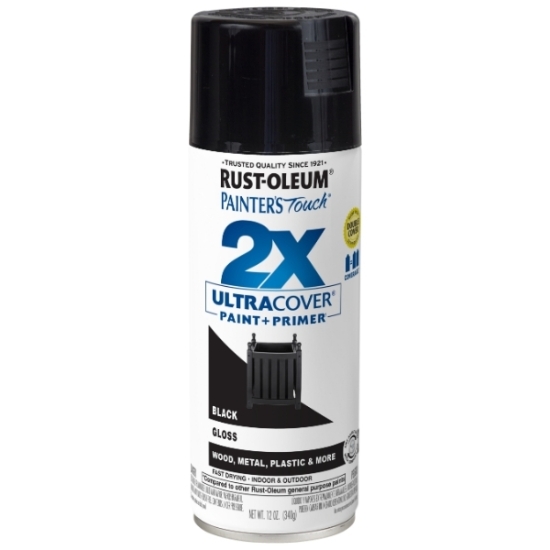 Picture of 2X SPRAY GLOSS BLACK